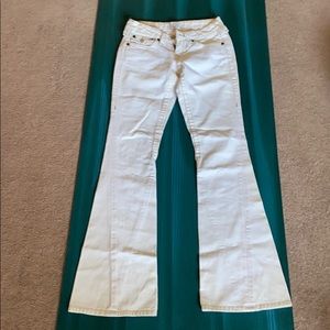 True Religion white jeans.